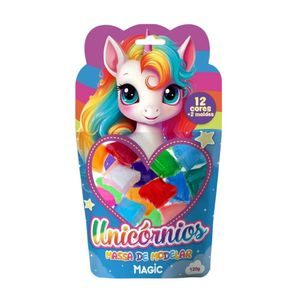 Massa para Modelar 120g Unicórnio 12 Cores 2604 Magic - UN