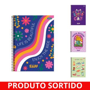 Caderno Universitário 1x1 80 Folhas Capa Dura Cliff Feminino 6800 Foroni - 4UN