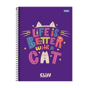 Caderno Universitário 1x1 80 Folhas Capa Dura Cliff Feminino 6800 Foroni - 4UN