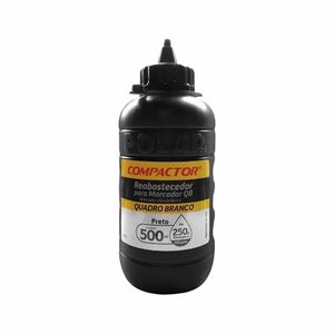 Tinta Marcador Quadro Branco 500ml Preto 1004 Compactor UN