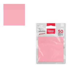 Bloco Adesivo 75x75 Pet Rosa Pastel EI152 Keep - UN
