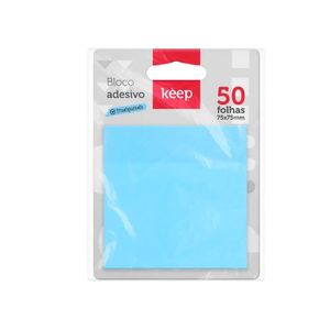 Bloco Adesivo 75x75 Pet Azul Pastel EI151 Keep - UN