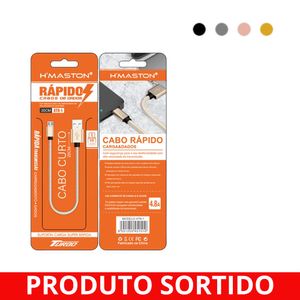 Cabo USB x Iphone 20cm Preto XT8-2 Hmaston - UN
