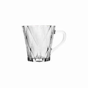 Xícara Vidro 180ml com Fio de Ouro Diamond 0850 Lyor - UN