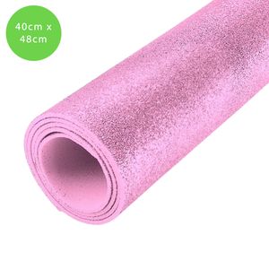 E.V.A Glitter 1,5mm 40x48 Rosa Claro PE3513 Brw - 5FL