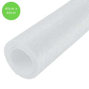E.V.A Glitter 1,5mm 40x60 Branco PE4502 Brw - 5FL