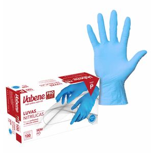 Luva Nitrílica sem Pó P Azul 3075 Vabene - 100UN
