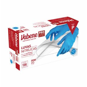 Luva Nitrílica sem Pó P Azul 3075 Vabene - 100UN
