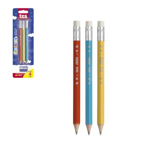 Lápis Preto Jumbo + Apontador 688572 Tris - 4UN