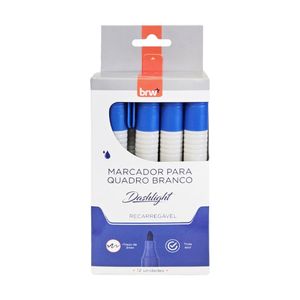Pincel Quadro Branco Recarregável Dashlight Azul 6201 Brw - 12UN