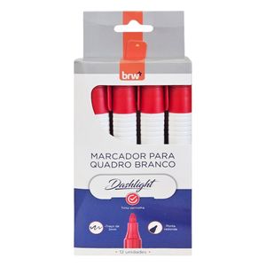 Pincel Quadro Branco Dashlight Vermelho 3203 Brw - 12UN