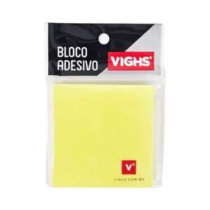Bloco Adesivo 76x76 Amarelo Neon 100 Folhas 100 Vighs - UN