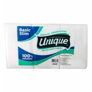 Papel Toalha Interfolhado 19x20cm Branco Basic Fit 2020 Mili - 1000FLS