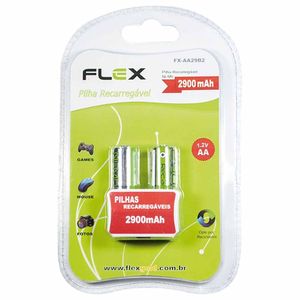 Pilha AA Recarregavel 2900MAH FX-AA29B2 1710 Flex - 2UN