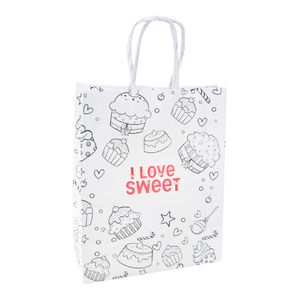 Sacola Papel 22,5x31,5 com Alça I Love Sweet RV1148 Scrity - 10UN
