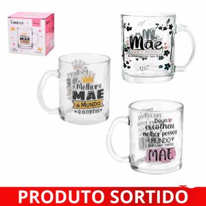 Caneca Vidro 320ml Mãe 1006 Wincy - UN