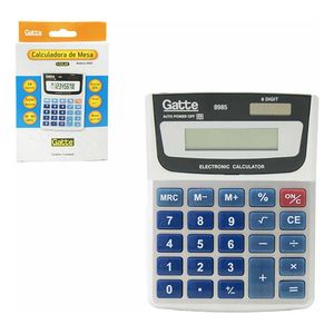 Calculadora Mesa 8 Dígitos Cinza 16019 Gatte - UN