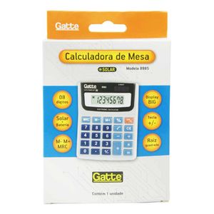Calculadora Mesa 8 Dígitos Cinza 16019 Gatte - UN