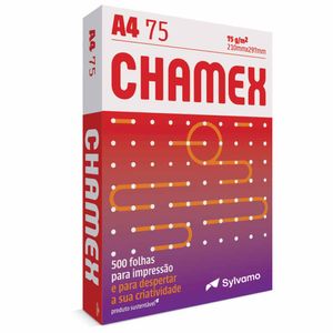 Caixa Papel A4 75g 500 Folhas Branco Chamex - 10 Resmas