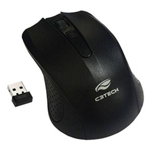 Mouse Sem Fio Rc/Nano 800Dpi Preto Mw20Bk C3 tech - UN