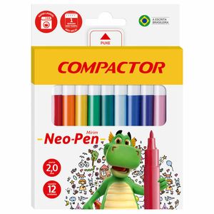 Caneta Hidrocor Neopen Mirim 12 Cores 77000 Compactor - 5EST