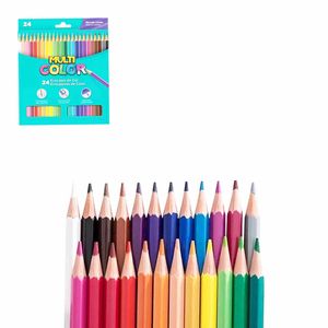 Lápis Cor com 24 Cores Super Madeira 2400 Multicolor - EST