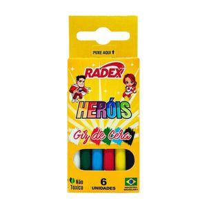 Giz de Cera Caixa com 6 Cores 2883 Radex - EST