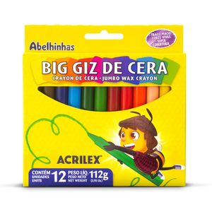 Gizão de Cera com 12 Cores 09111 Acrilex - UN