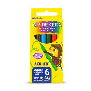 Giz de Cera com 6 Cores 9006 Acrilex - 12EST