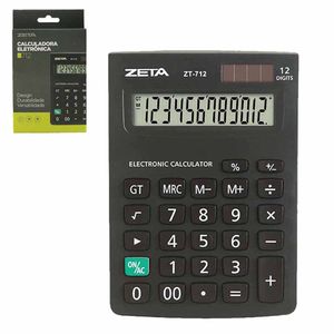 Calculadora Mesa 12 Dígitos ZT712 5873 Zeta - UN