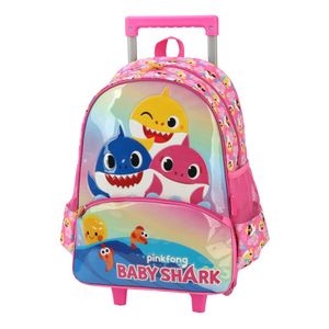 Mochila de Rodinhas Baby Shark Pink IC39002BS Luxcel - UN