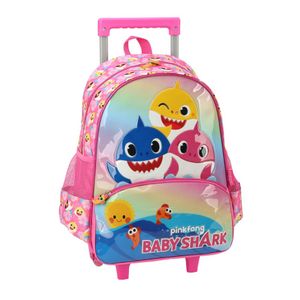 Mochila de Rodinhas Baby Shark Pink IC39002BS Luxcel - UN