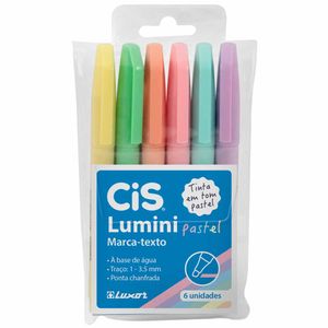 Caneta Marca Texto Pastel Lumini 5698 Cis - 6UN