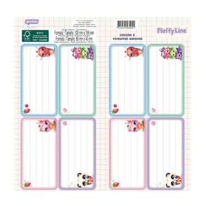 Etiqueta Adesiva para Caderno 40x80cm Fluffy 77579 Jandaia - 8UN