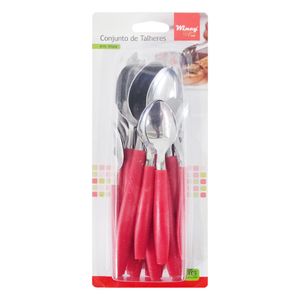Faqueiro Vermelho IXB06158 Wincy - 16PÇS