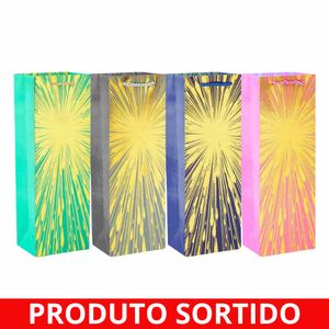 Sacola Papel para Vinho 12x35cm Sortido 304 Solider - UN