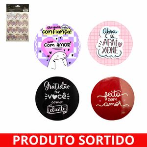 Etiqueta Sticker Redonda 4cm Sortida OK43 Solider - 60UN