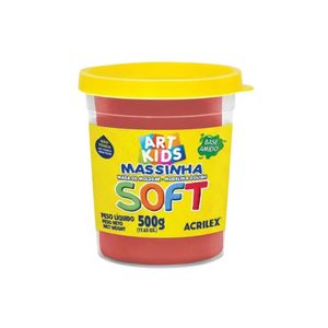 Massa para Modelar Soft 103 Vermelho 500g Acrilex - UN