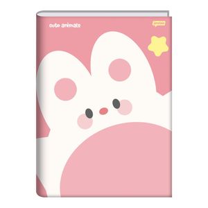 Caderno Capa Dura Universitário 80 Folhas Cute Animais 72765 Jandaia - 5UN