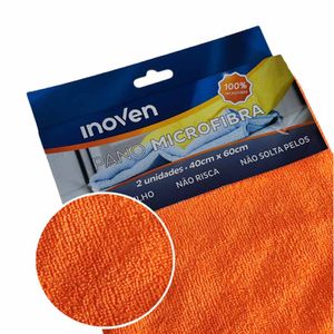 Pano Microfibra 40x60cm Laranja 1243 Inoven - 2UN