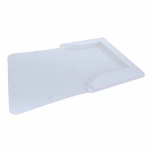 Pasta Plástica Aba Elástica A20 Retrô 2cm Branco 1389 Plascony - UN