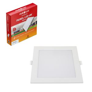Luminária De Embutir Led 6W 6500K Quadrada 02898 Ourolux - UN