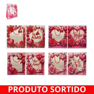 Sacola para Presente Papel Namorados FJ9072 Fwb - UN