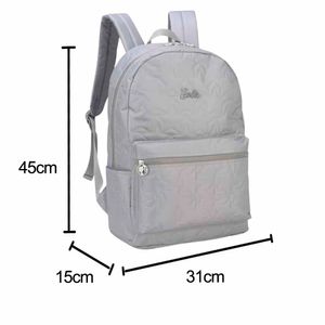 Mochila Juvenil Barbie Cinza MS46821BB Luxcel - UN