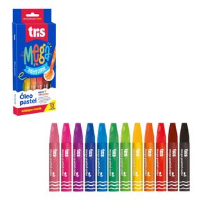 Gizão de Cera com 12 Cores Pastel 686684 Tris - UN