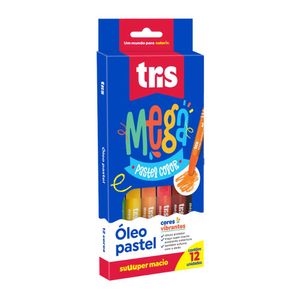 Gizão de Cera com 12 Cores Pastel 686684 Tris - UN