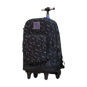Mochila de Rodinhas Up4you Preto Bolhas MC46622 Luxcel - UN
