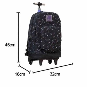 Mochila de Rodinhas Up4you Preto Bolhas MC46622 Luxcel - UN