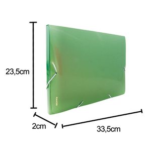 Pasta Plástica Aba Elástica A02 2cm Exclusive Verde PAL01281 Plascony - UN