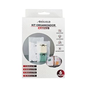 Saco Organizador para Viagem 6519 Amigold - 6PCS
